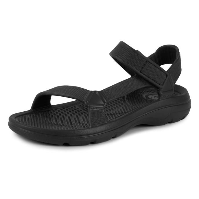 totes® SOLBOUNCE Ladies Adjustable Riley Sport Sandal Black Extra Image 2